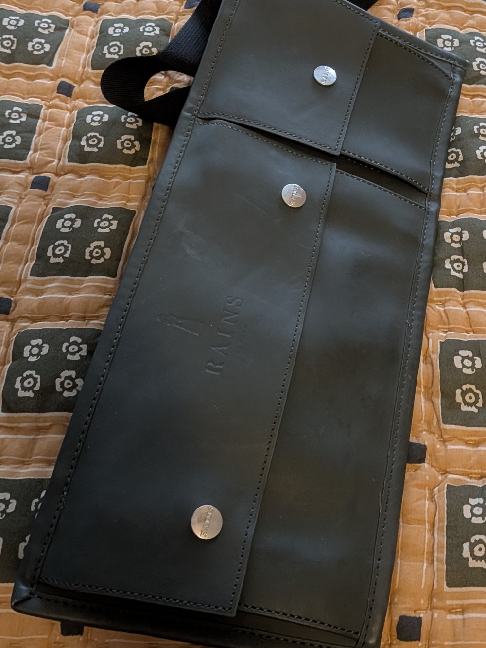 Rains Olive Green Waterproof Sling Bag